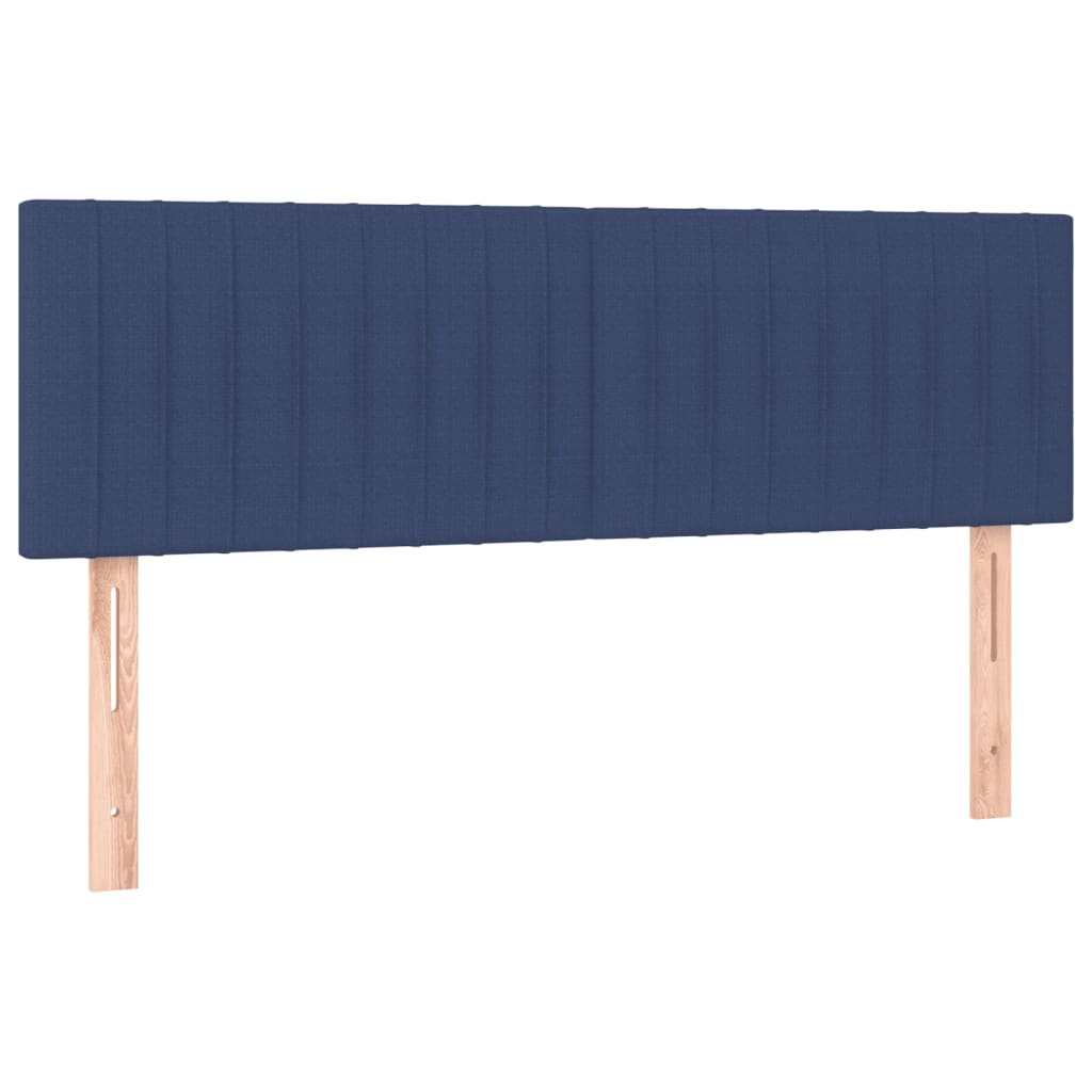 Letto a Molle con Materasso e LED Blu 140x200 cm in Tessuto 3133323