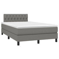 Letto a Molle Materasso e LED Grigio Scuro 120x200cm in Tessutocod mxl 98802