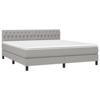 Letto a Molle Materasso e LED Grigio Chiaro 180x200 cm Tessuto cod mxl 62417