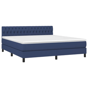 Letto a Molle con Materasso e LED Blu 180x200 cm in Tessuto cod mxl 59099