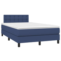 Letto a Molle con Materasso e LED Blu 120x200cm in Tessuto 3133467