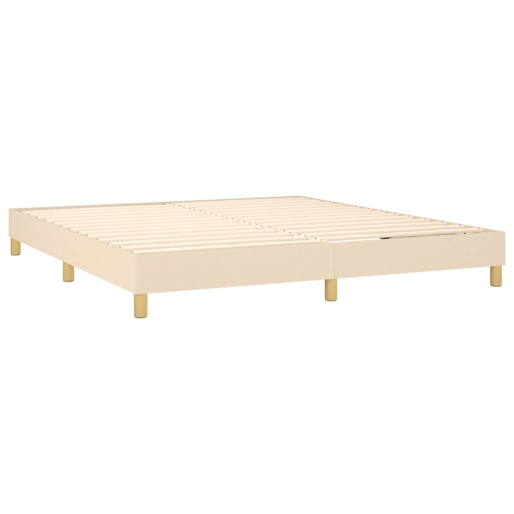 Letto a Molle con Materasso e LED Crema 180x200 cm in Tessuto cod mxl 61927