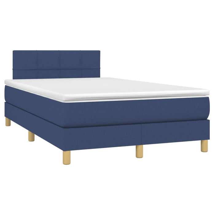 Letto a Molle con Materasso e LED Blu 120x200cm in Tessuto cod mxl 64226