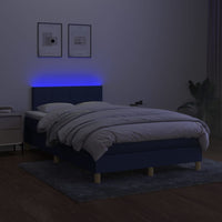 Letto a Molle con Materasso e LED Blu 120x200cm in Tessuto cod mxl 64226