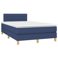 Letto a Molle con Materasso e LED Blu 120x200cm in Tessuto 3133787