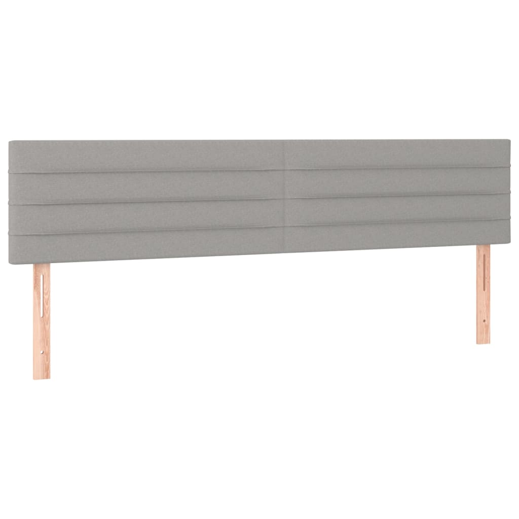 Letto a Molle Materasso e LED Grigio Chiaro 160x200 cm Tessuto 3133805