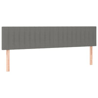 Letto a Molle Materasso e LED Grigio Scuro 180x200cm in Tessuto 3133894