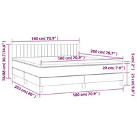 Letto a Molle con Materasso e LED Tortora 180x200 cm in Tessuto cod mxl 60492