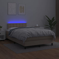 Giroletto Molle Materasso e LED Cappuccino 120x200cm Similpelle cod mxl 63939