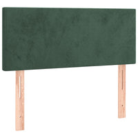 Letto a Molle con Materasso e LED Verde Scuro 100x200cm Velluto 3134270