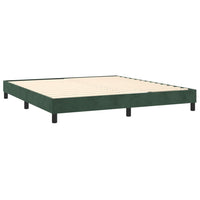 Letto a Molle con Materasso e LED Verde Scuro 160x200cm Velluto cod mxl 67728