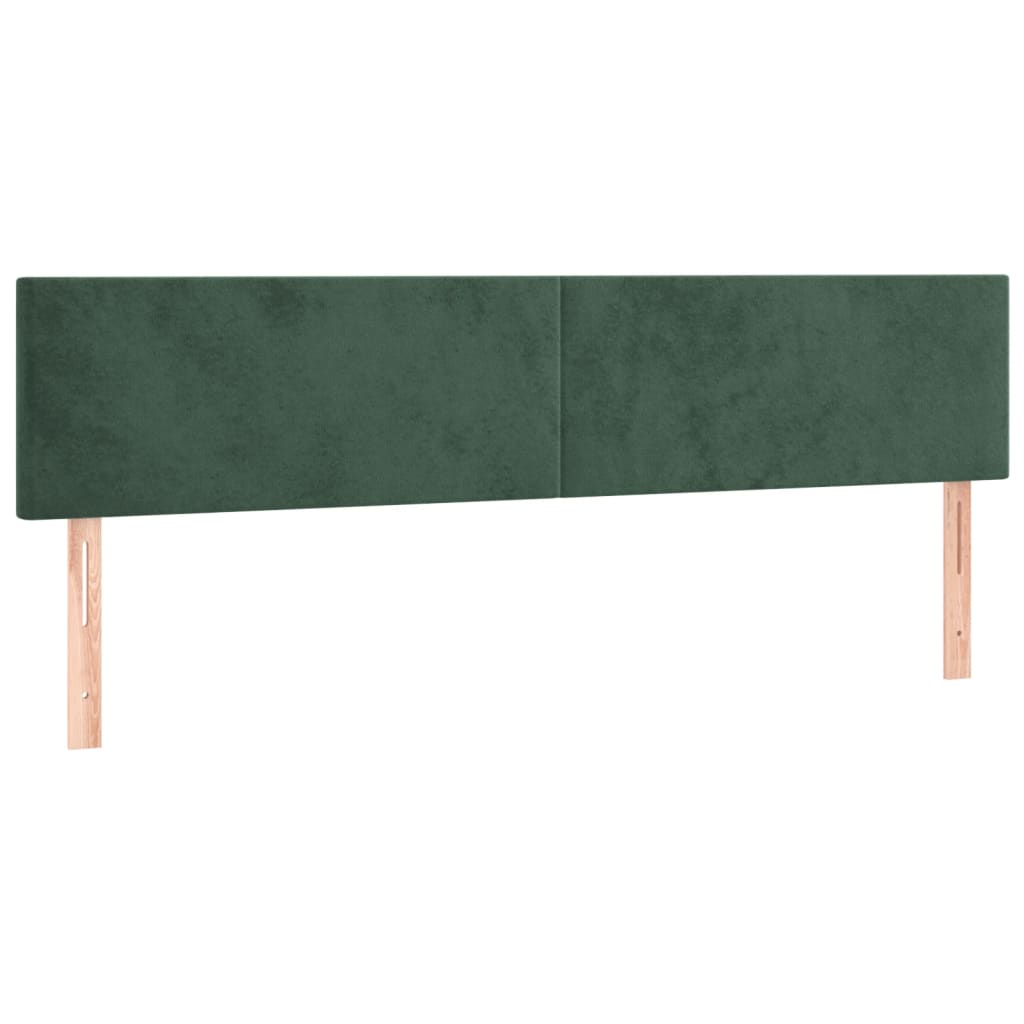 Letto a Molle con Materasso e LED Verde Scuro 160x200cm Velluto cod mxl 67728