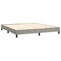 Letto a Molle Materasso e LED Grigio Chiaro 180x200 cm Velluto 3134297