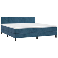 Letto a Molle con Materasso e LED Blu Scuro 180x200 cm cod mxl 74447