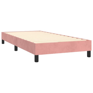 Letto a Molle con Materasso e LED Rosa 90x190 cm in Velluto cod mxl 67925