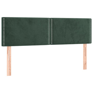 Letto a Molle con Materasso e LED Verde Scuro 140x190cm Velluto 3134342