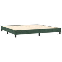 Letto a Molle con Materasso e LED Verde Scuro 200x200cm Velluto cod mxl 57991