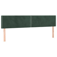 Letto a Molle con Materasso e LED Verde Scuro 200x200cm Velluto 3134366