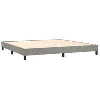 Letto a Molle Materasso e LED Grigio Chiaro 200x200 cm Velluto 3134423