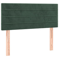 Letto a Molle con Materasso e LED Verde Scuro 80x200cm Velluto 3134432