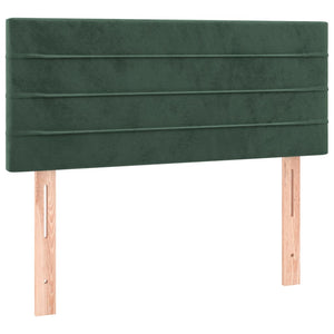 Letto a Molle con Materasso e LED Verde Scuro 80x200cm Velluto cod mxl 55156