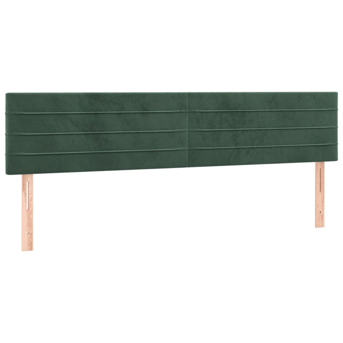 Letto a Molle con Materasso e LED Verde Scuro 180x200cm Velluto 3134480