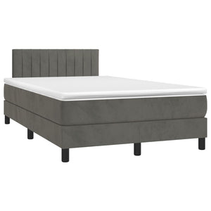 Letto a Molle con Materasso e LED Grigio Scuro 120x200 cm cod mxl 63219