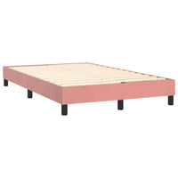 Letto a Molle con Materasso e LED Rosa 120x200 cm in Velluto cod mxl 64538