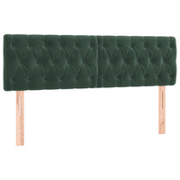 Letto a Molle con Materasso e LED Verde Scuro 140x200cm Velluto 3134588