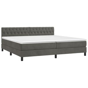 Letto a Molle con Materasso e LED Grigio Scuro 200x200 cm cod mxl 61769