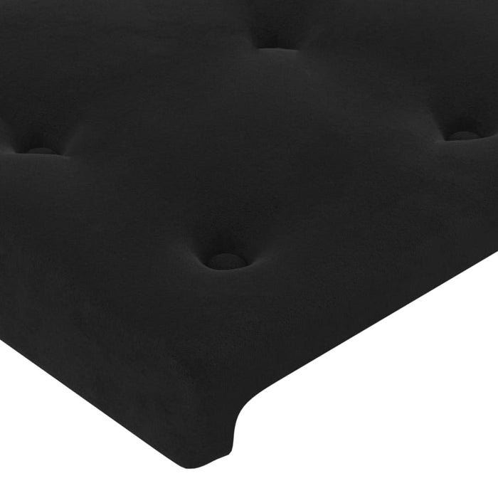 Letto a Molle con Materasso e LED Nero 90x190 cm in Velluto 3134617