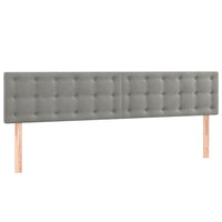 Letto a Molle Materasso e LED Grigio Chiaro 160x200 cm Velluto 3134651