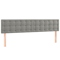 Letto a Molle Materasso e LED Grigio Chiaro 200x200 cm Velluto 3134663