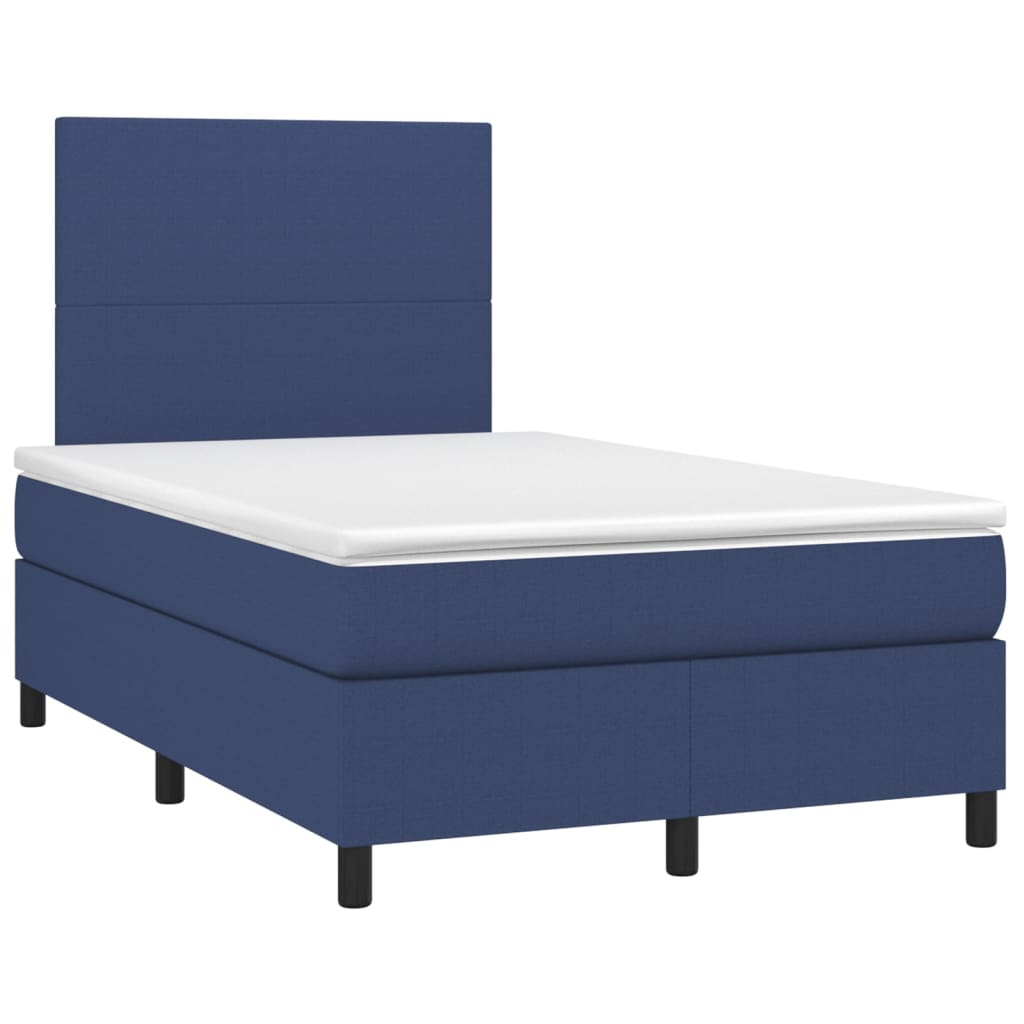 Letto a Molle con Materasso e LED Blu 120x200cm in Tessuto cod mxl 54773