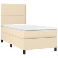 Letto a Molle con Materasso e LED Crema 80x200 cm in Tessuto cod mxl 63799