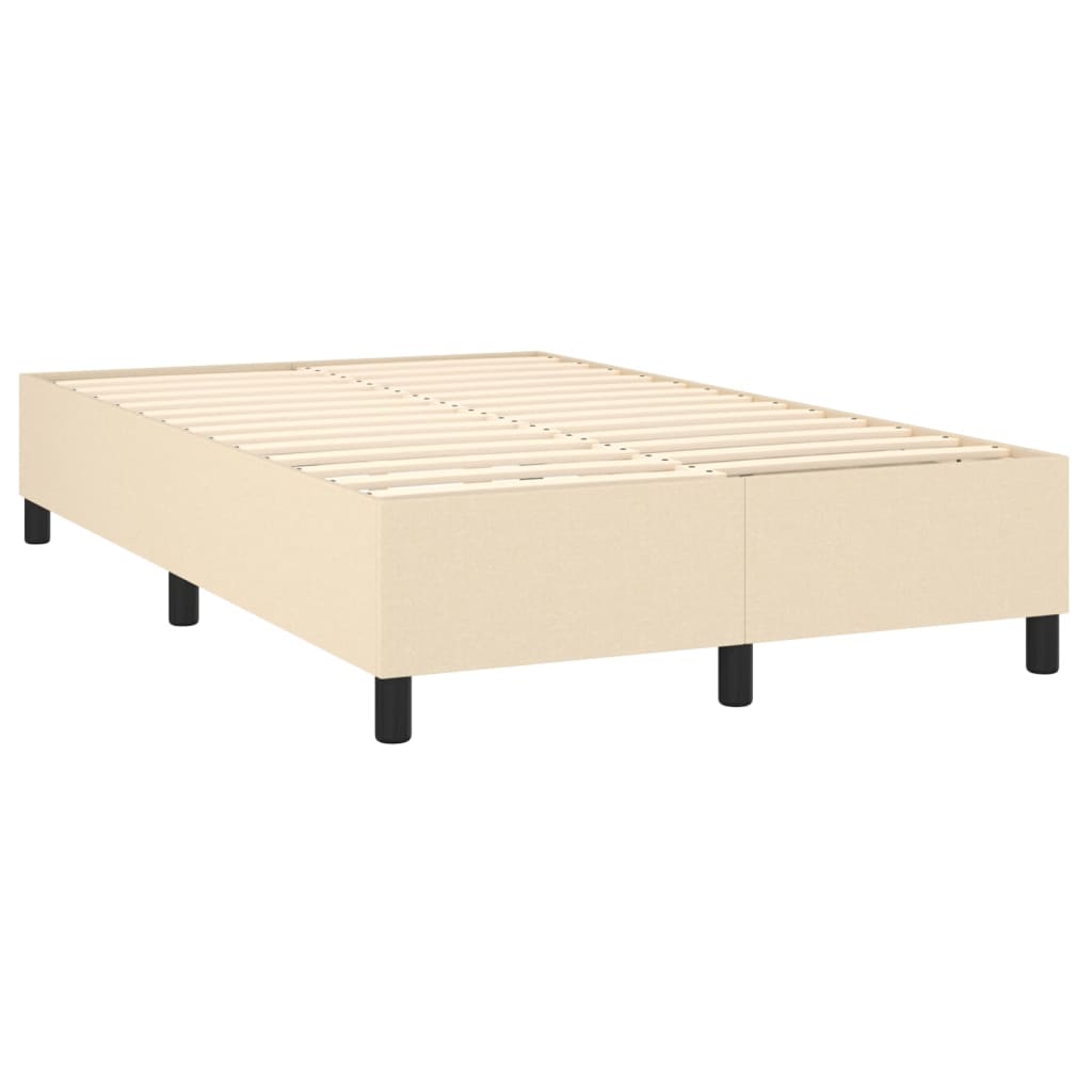 Letto a Molle con Materasso e LED Crema 120x200cm in Tessuto cod mxl 58288