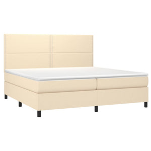 Letto a Molle Materasso e LED bianco 200x200cm in Tessuto cod mxl 58295