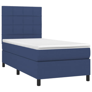 Letto a Molle con Materasso e LED Blu 80x200 cm in Tessuto 3134835