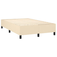 Letto a Molle con Materasso e LED Crema 120x200cm in Tessuto 3134866