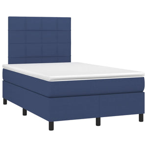 Letto a Molle con Materasso e LED Blu 120x200cm in Tessuto 3134867