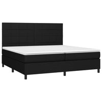 Letto a Molle Materasso e LED Nero 200x200cm in Tessuto 3134903