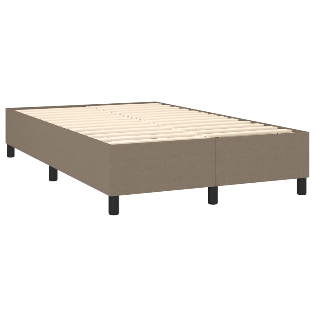 Letto a Molle con Materasso e LED Tortora 120x200cm in Tessuto cod mxl 56531