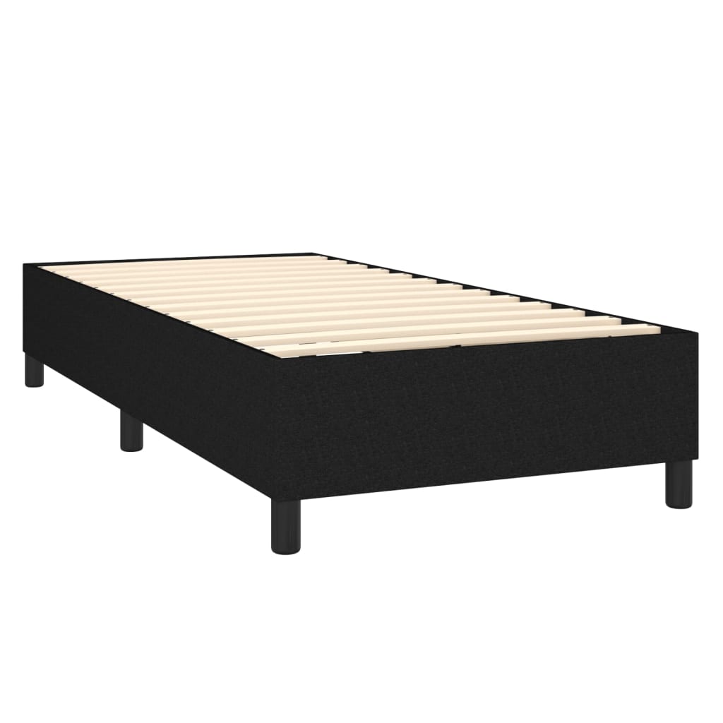 Letto a Molle con Materasso e LED Nero 90x190 cm in Tessuto cod mxl 62726