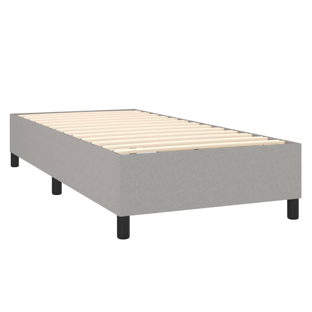 Letto a Molle Materasso e LED Grigio Chiaro 100x200 cm Tessuto 3135013