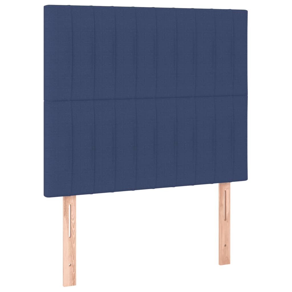 Letto a Molle con Materasso e LED Blu 100x200cm in Tessuto 3135019