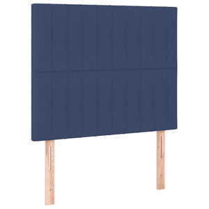 Letto a Molle con Materasso e LED Blu 100x200cm in Tessuto 3135019