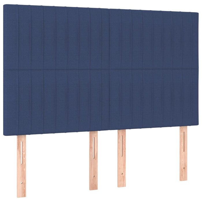 Letto a Molle con Materasso e LED Blu 140x200 cm in Tessuto 3135043