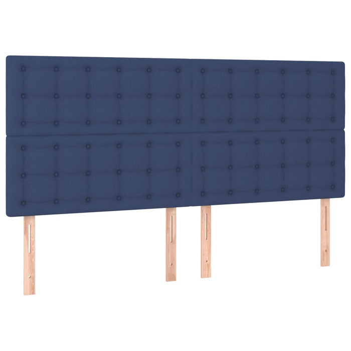 Letto a Molle con Materasso e LED Blu 160x200 cm in Tessuto 3135211