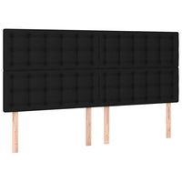 Letto a Molle Materasso e LED Nero 200x200cm in Tessuto 3135223