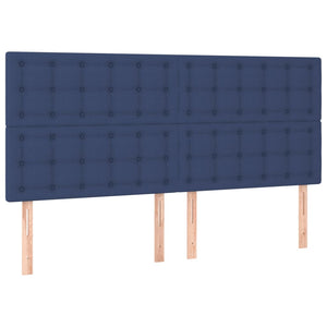 Letto a Molle Materasso e LED Blu 200x200cm in Tessuto 3135227